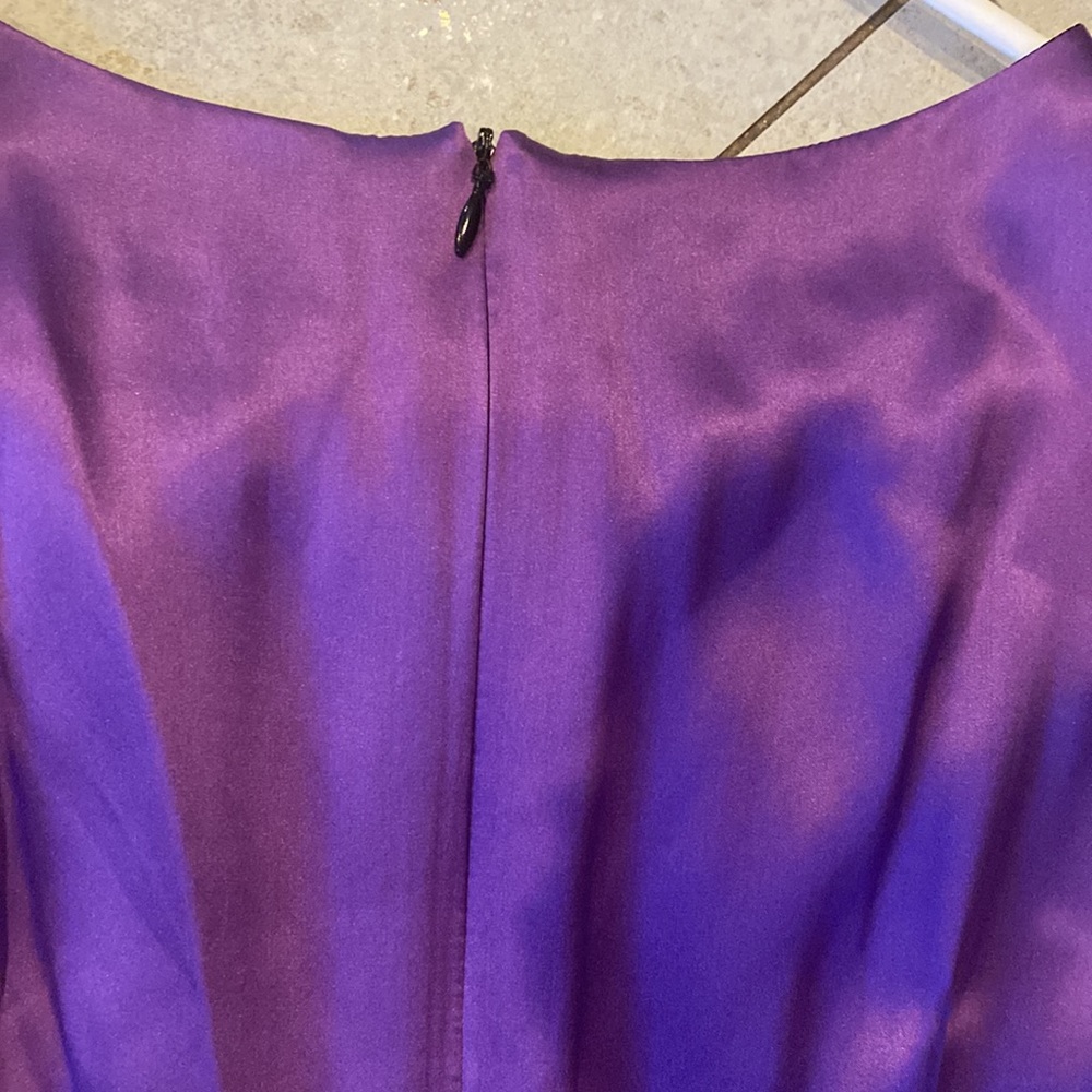 Carla Zampatti beautiful dress purple silk bodice Aline size 8. - Picture 10 of 11